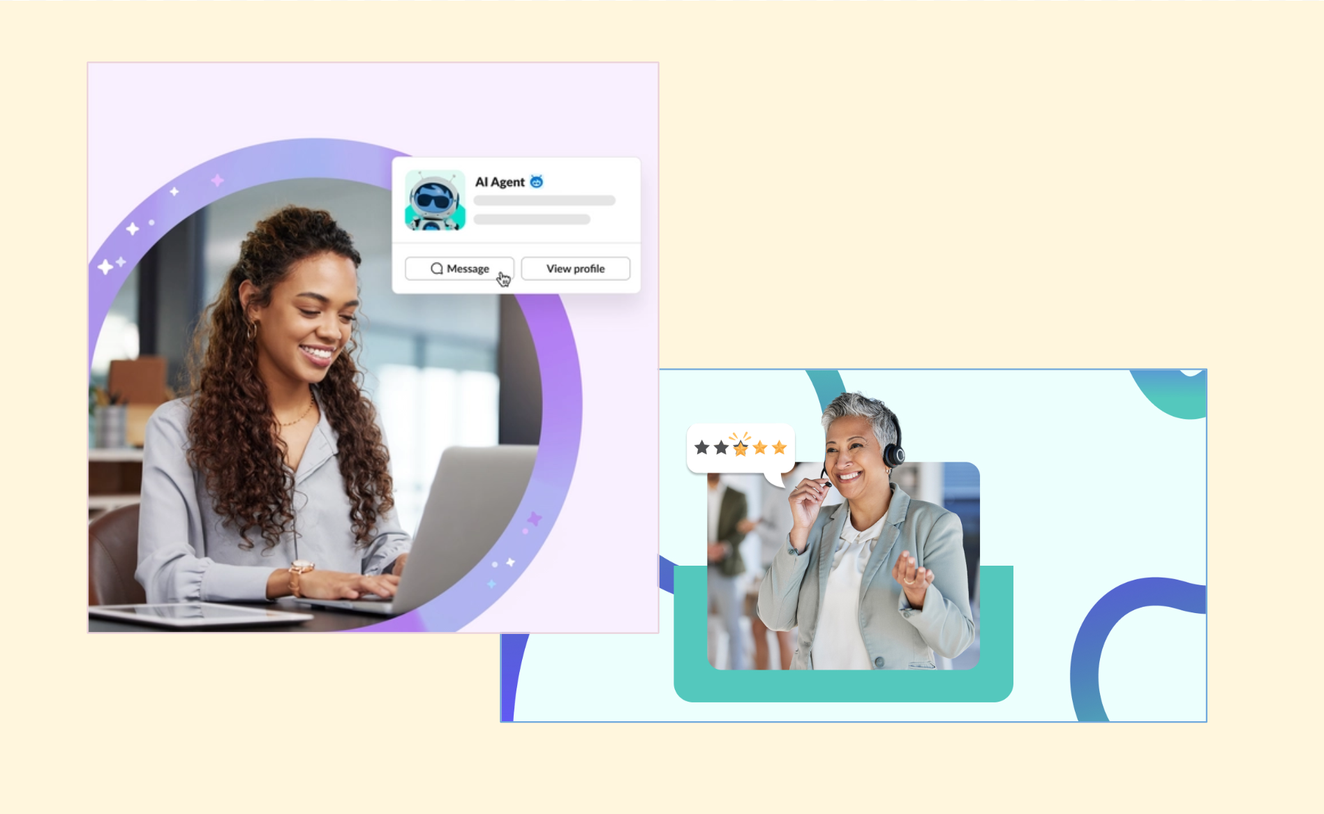 people using AI Agents on their website happily communicate and close business deals with success