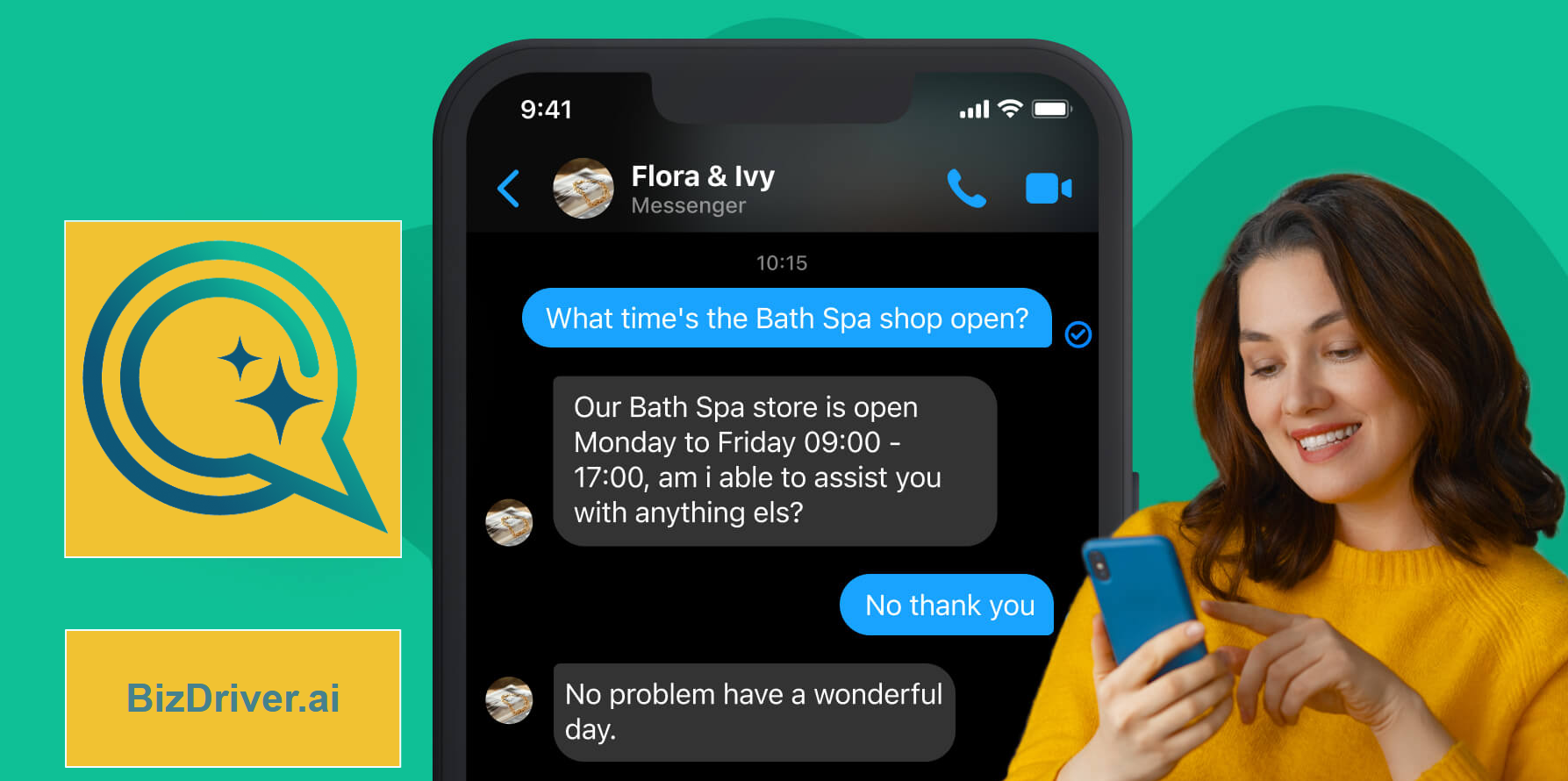 Customer getting instant assistance by AI chatbot on a website
