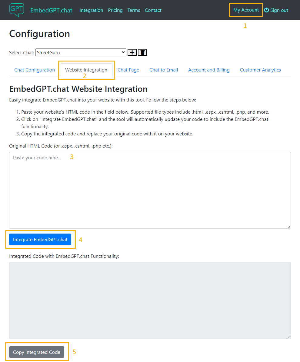 HTML Integration Preview
